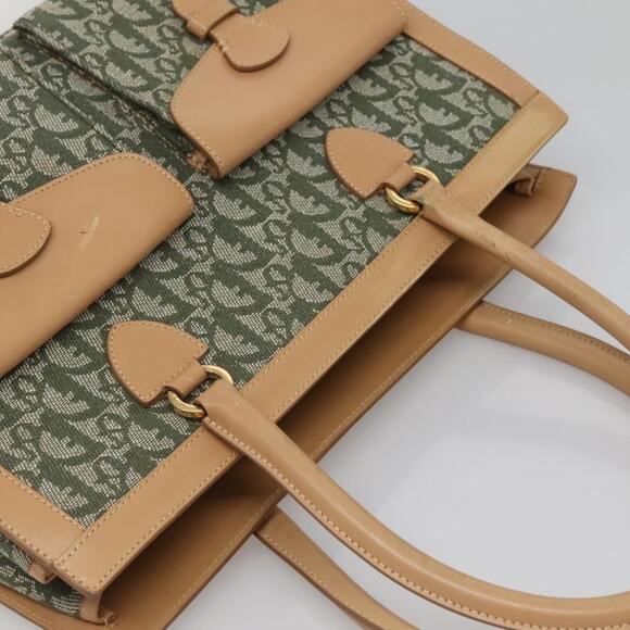 DIOR Trotter Canvas Hand Bag Khaki Gold - Picture 6 of 13